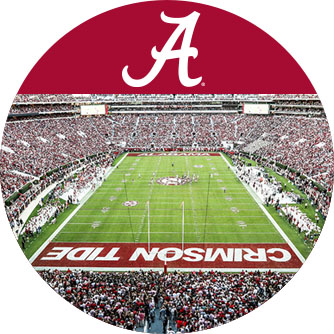 Football field at Bryant-Denny Stadium